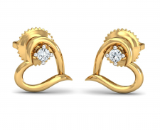 Cute Small Gold Earrings Designs| Heart Shape Earring Designs